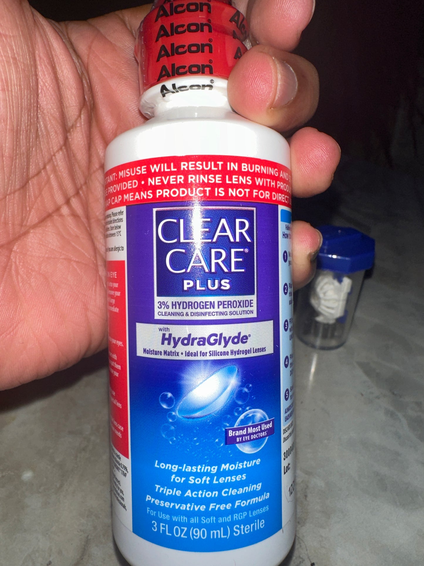 Clear care plus 3oz y 12oz (desinfectante de lentes de contacto)