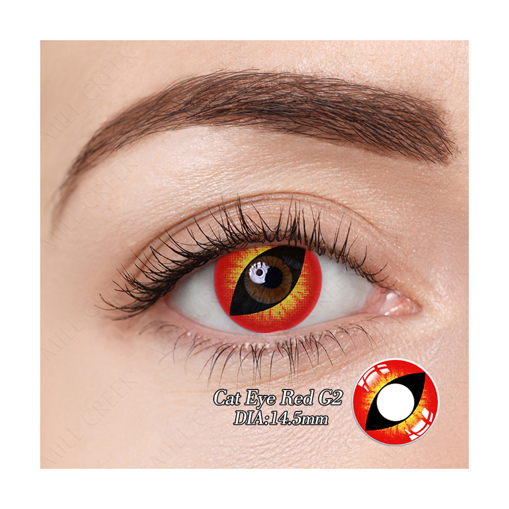 Cat eyes Reddish brown Halloween