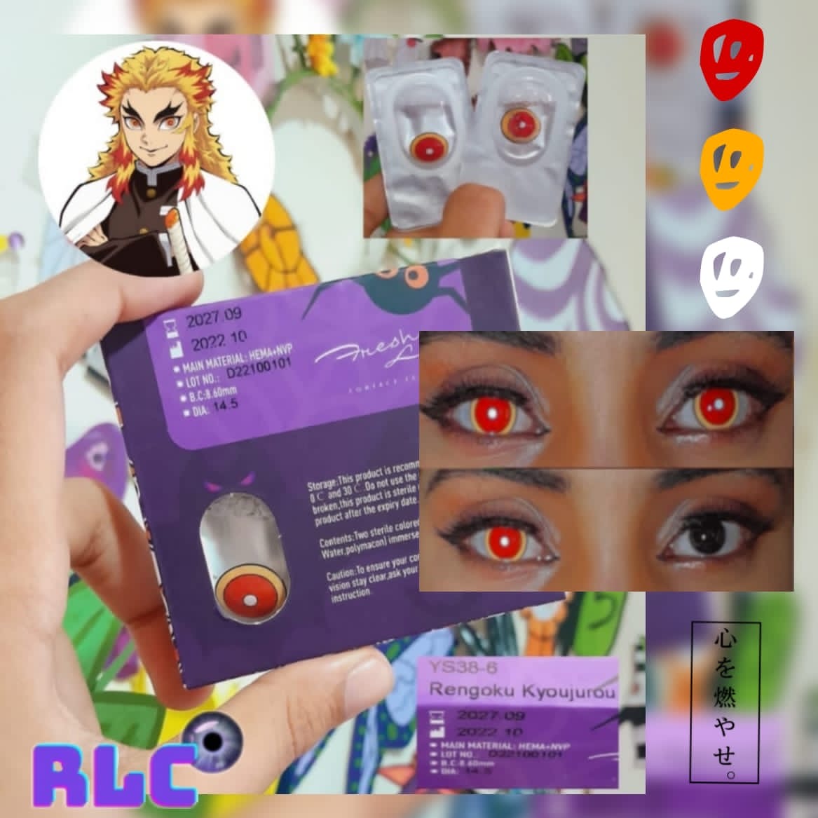 Rengoku kyoujourou Halloween (no visión ) – RLC Rosa Lentes de Contacto ...