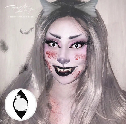 White Cat eye Halloween